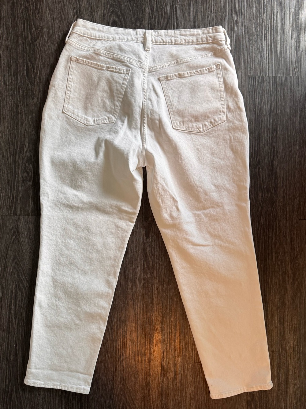 NWT Old Navy High-Waisted OG Straight Jeans White Size 14 Mom Jeans 90s - Picture 3 of 5